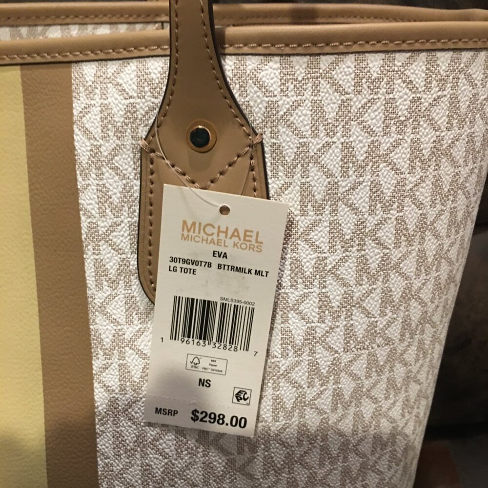 Michael Kors NEW Eva Shoulder Tote Bag & Free Pouch - Retail $298 Mk - Picture 6 of 10